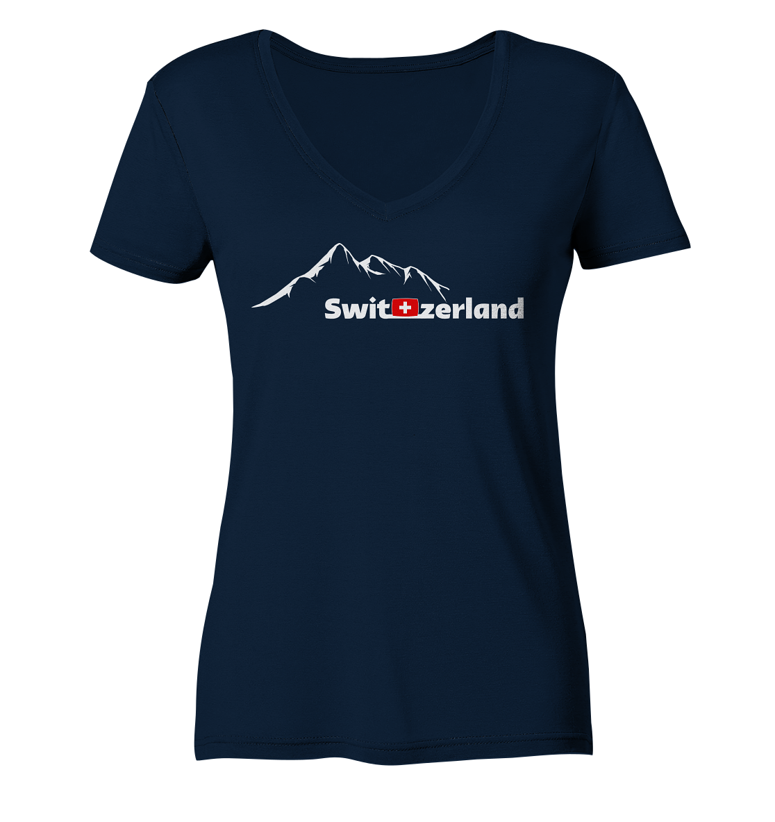 Switzerland - Ladies V-Neck Shirt