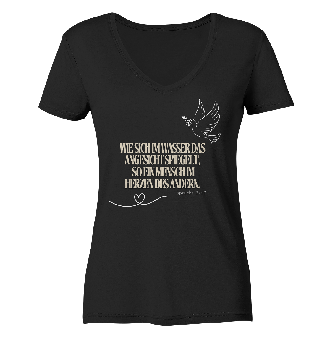 Im Herzen des anderen spiegeln - Ladies V-Neck Shirt