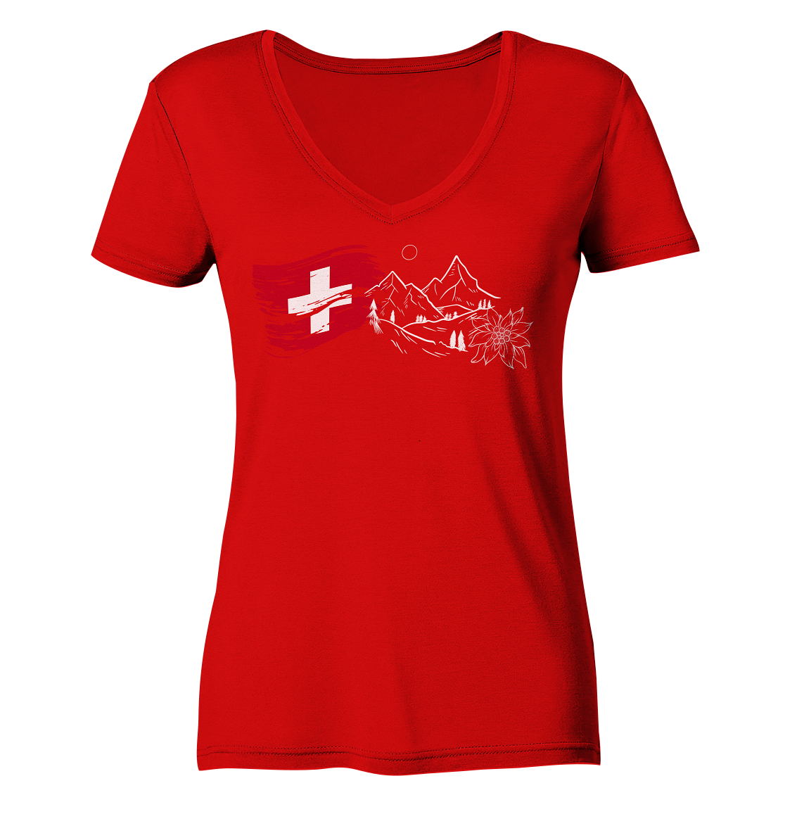 Schweiz - Ladies V-Neck Shirt