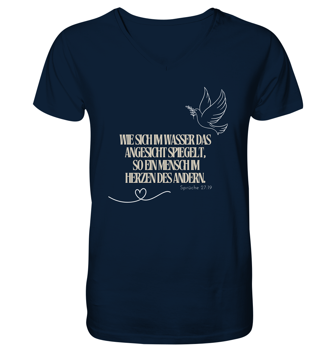 Im Herzen des anderen spiegeln - Mens Organic V-Neck Shirt