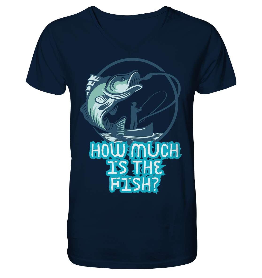 How much is the Fish - Mens Organic V-Neck Shirt