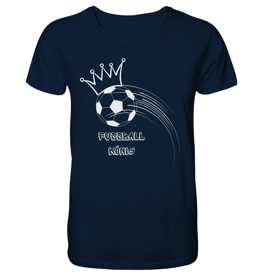 Fussball König - Mens Organic V-Neck Shirt