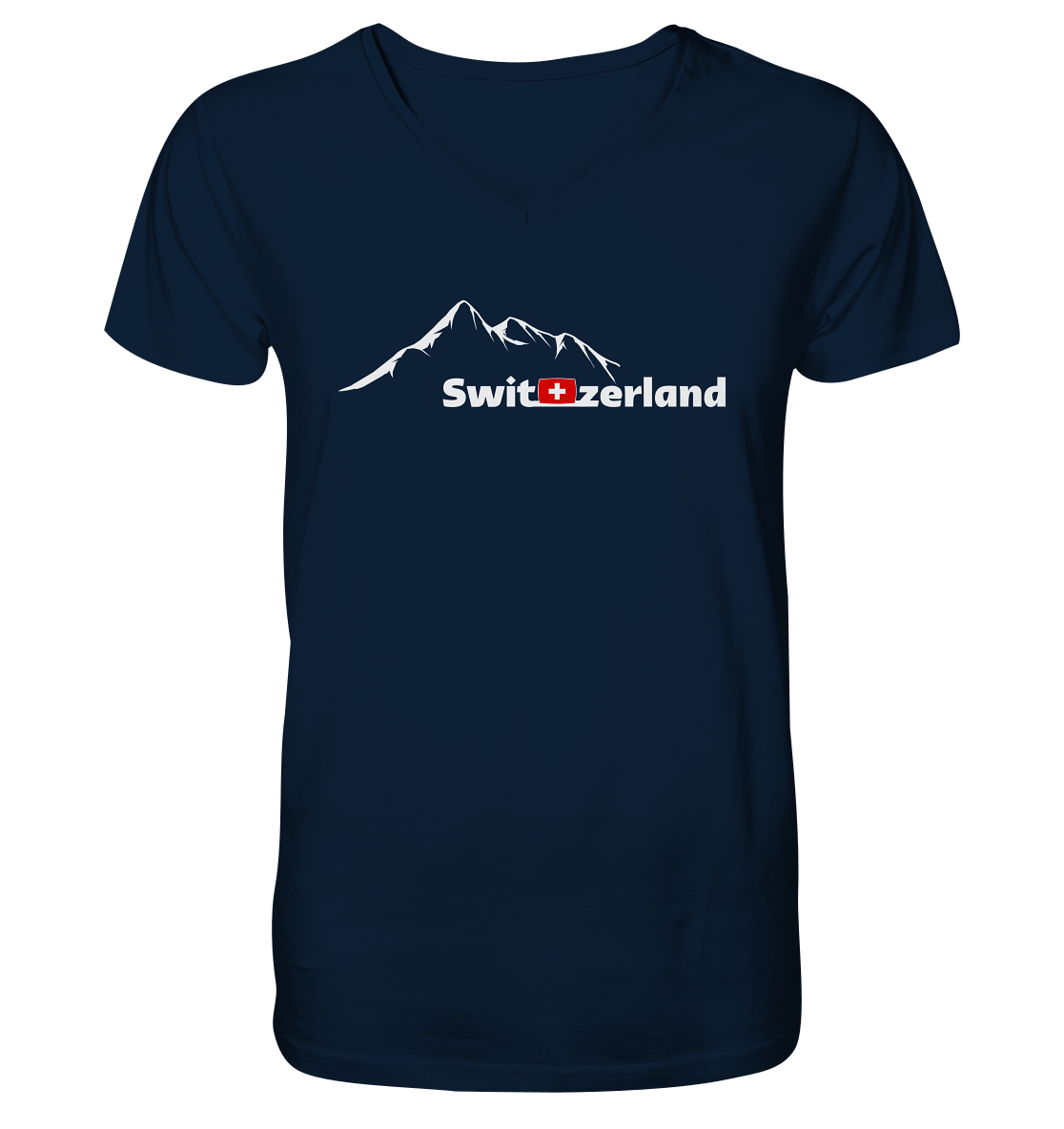 Switzerland - Mens Organic V-Neck Shirt