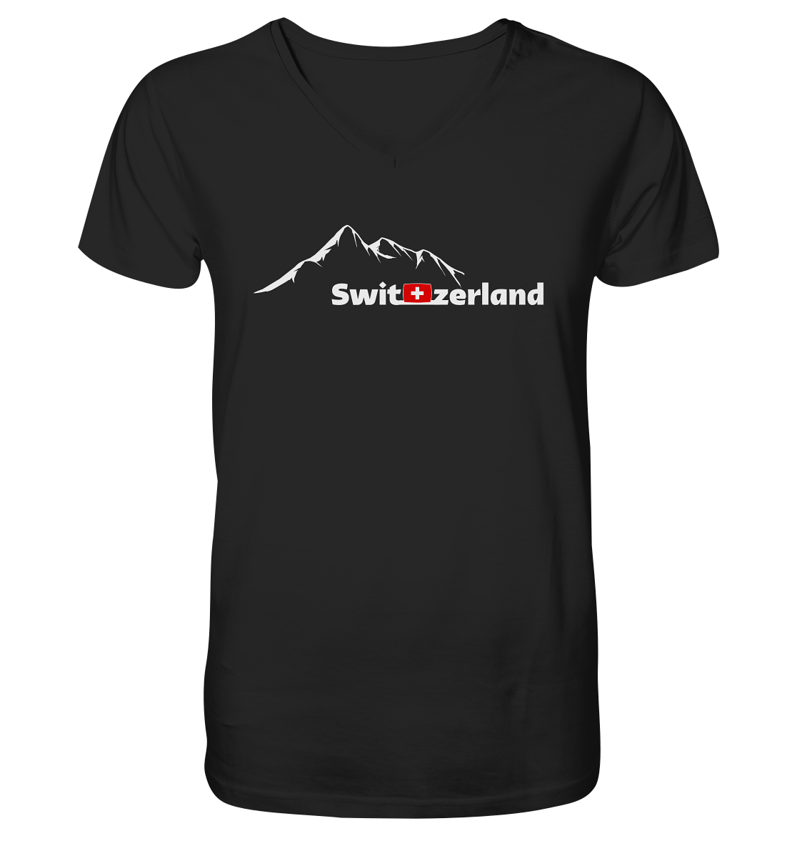 Switzerland - Mens Organic V-Neck Shirt