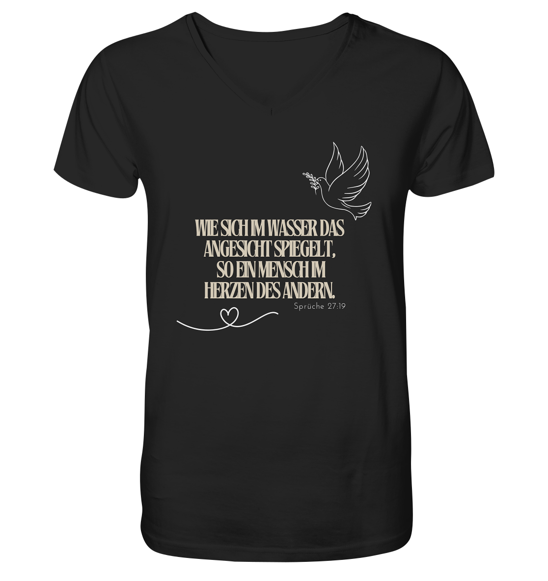 Im Herzen des anderen spiegeln - Mens Organic V-Neck Shirt