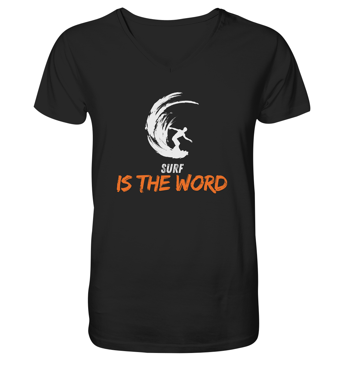 Surf is the Word - Mens Organic V-Neck Shirt