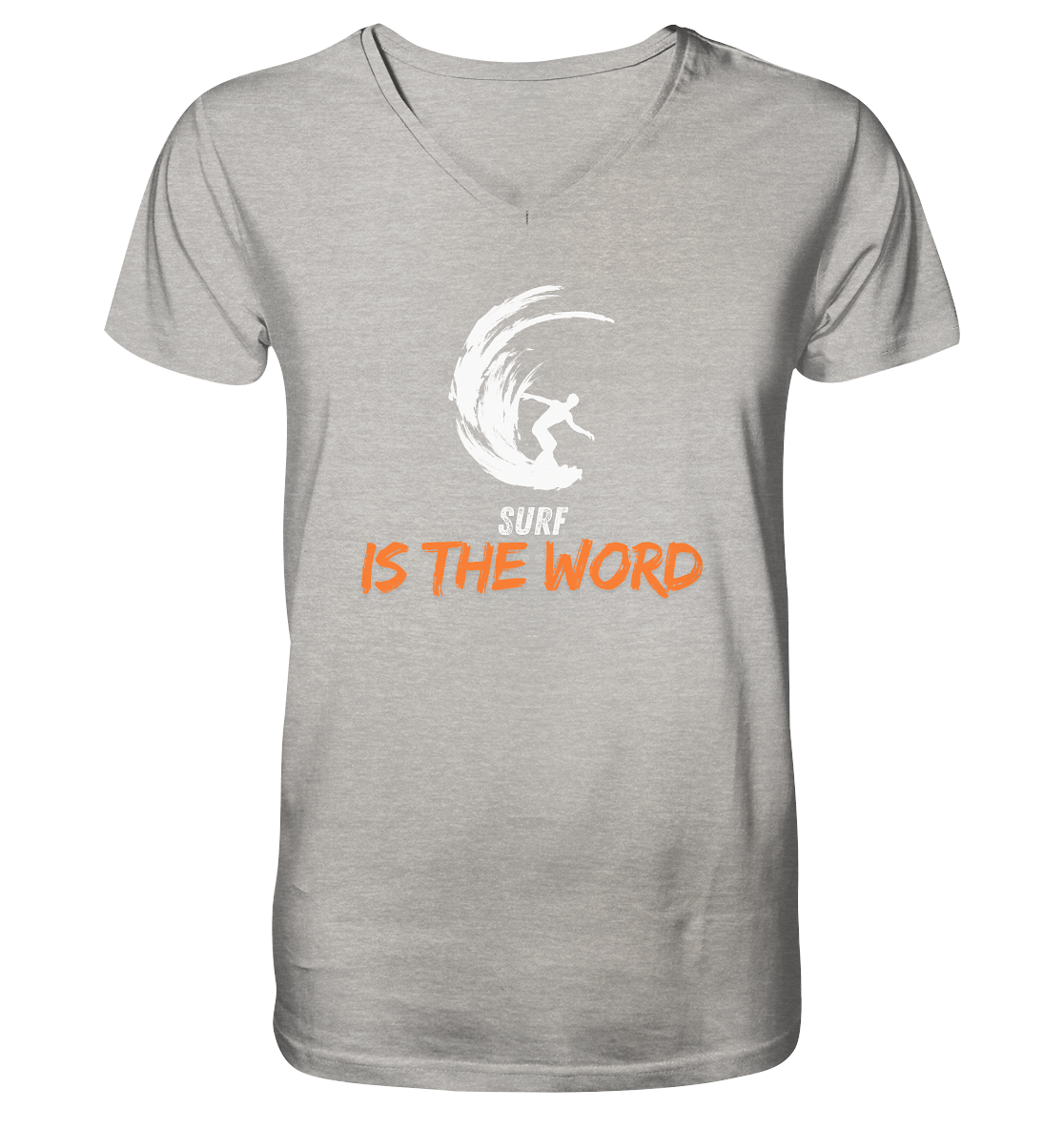 Surf is the Word - Mens Organic V-Neck Shirt