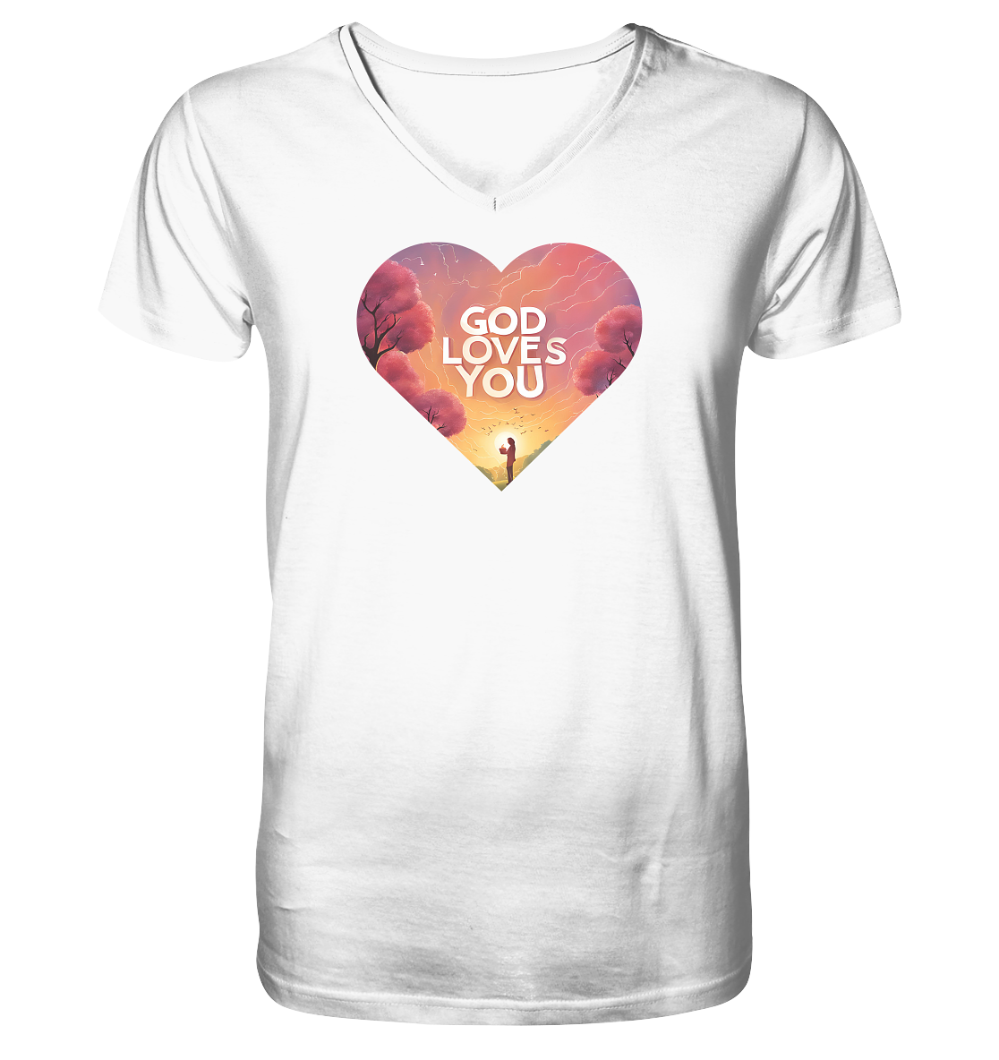 Gott liebt dich - Mens Organic V-Neck Shirt