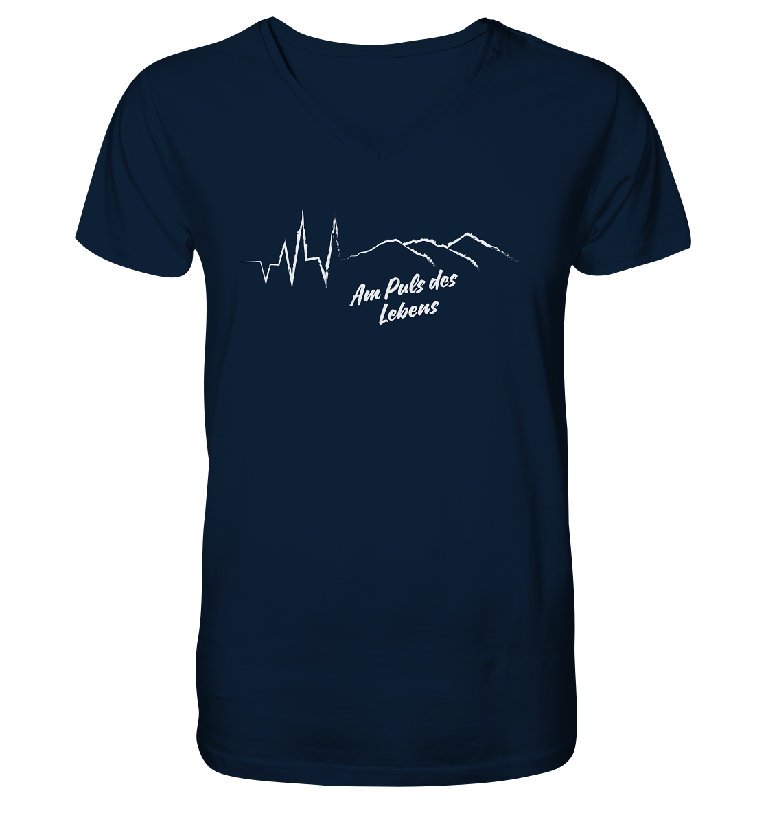Am Puls des Lebens Berge - V-Neck Shirt