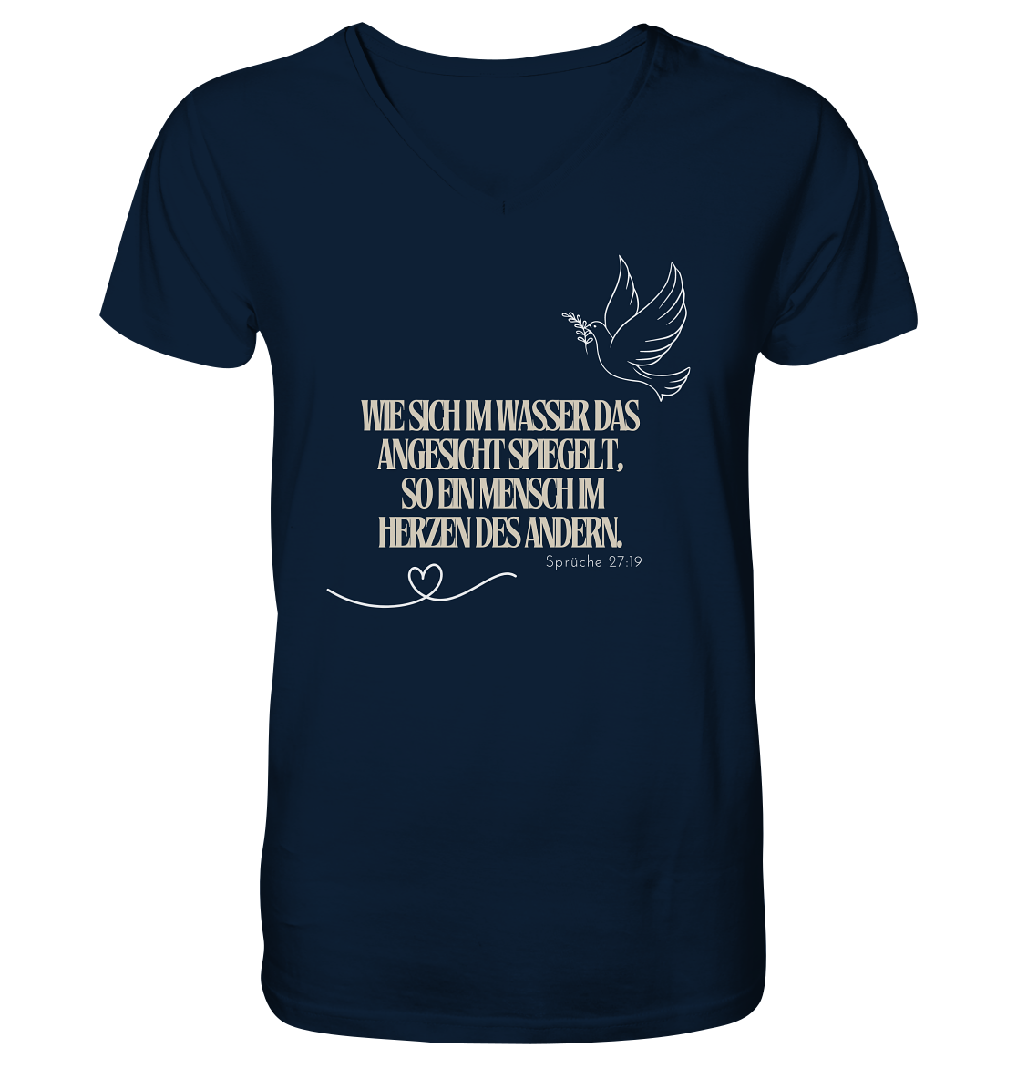 Im Herzen des anderen spiegeln - V-Neck Shirt