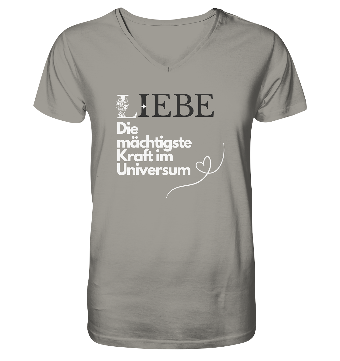 Liebe die mächtigste Kraft - V-Neck Shirt