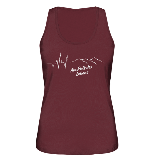 Am Puls des Lebens Berge - Ladies Organic Tank-Top