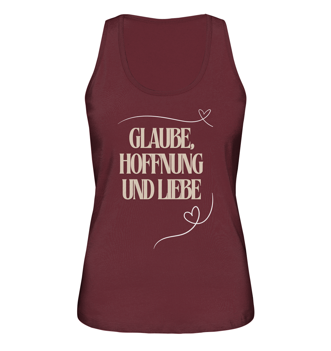 Glaube, Hoffnung und Liebe - Ladies Organic Tank-Top