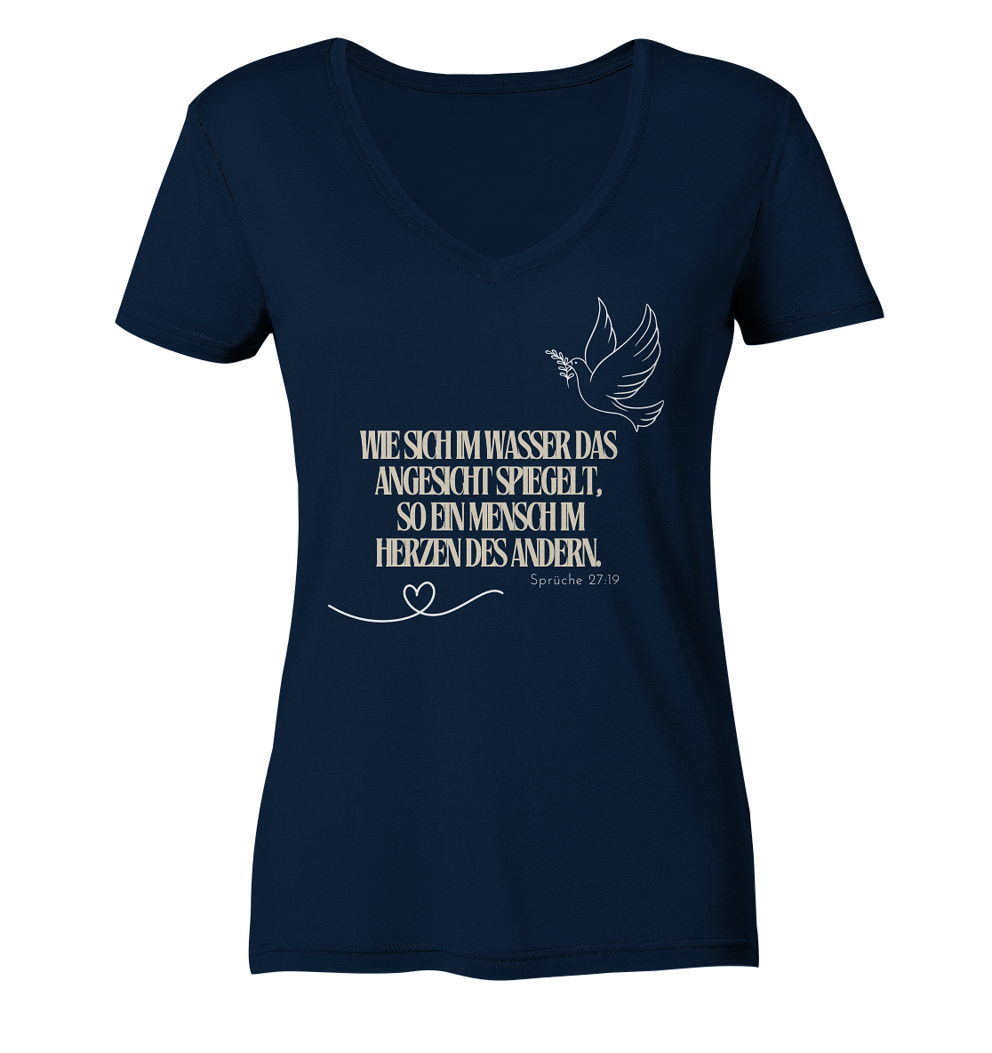 Im Herzen des anderen spiegeln - Ladies V-Neck Shirt