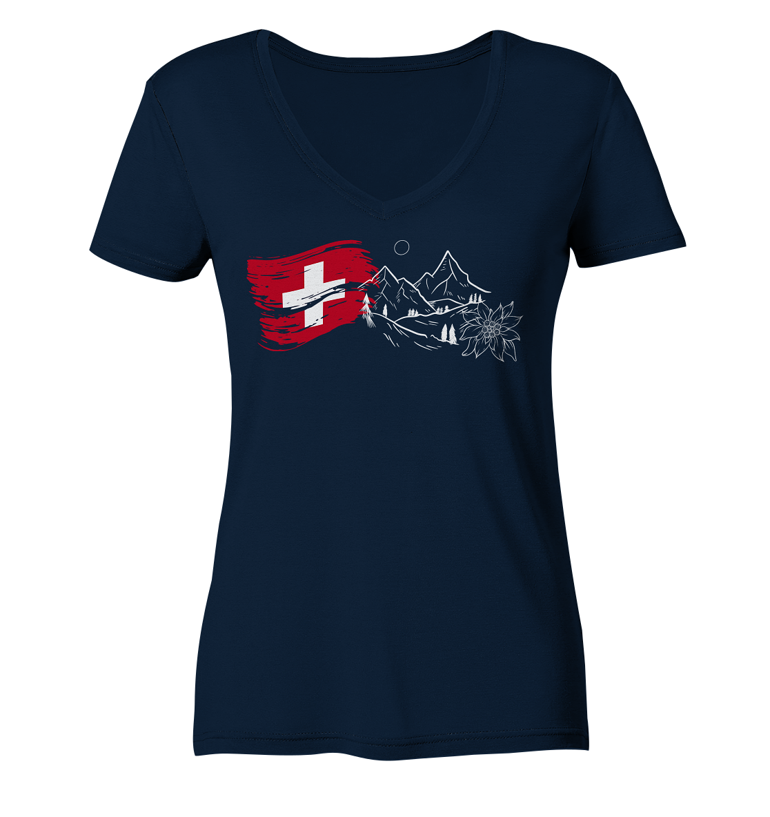 Schweiz - Ladies V-Neck Shirt