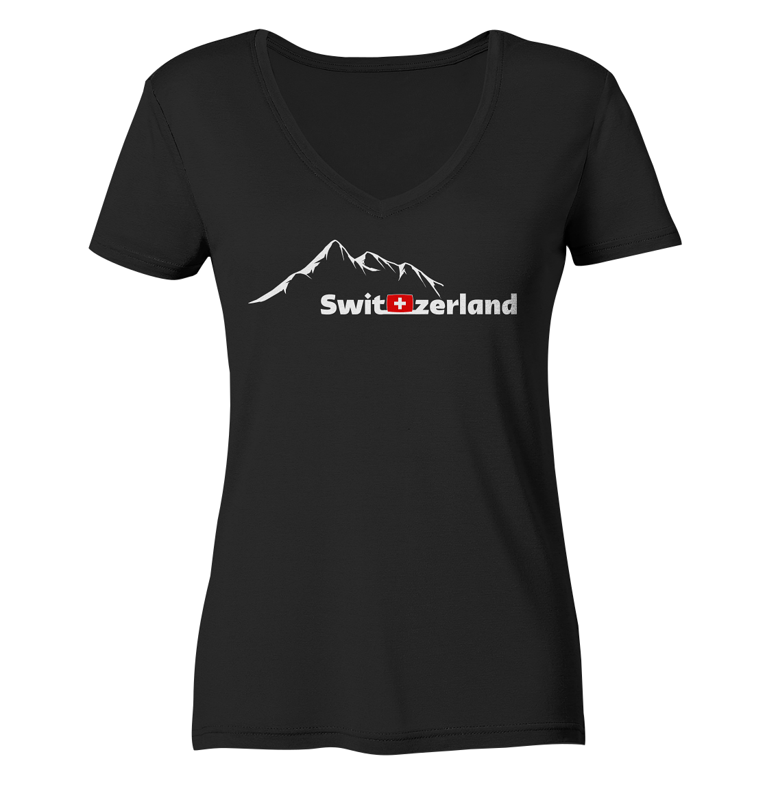 Switzerland - Ladies V-Neck Shirt