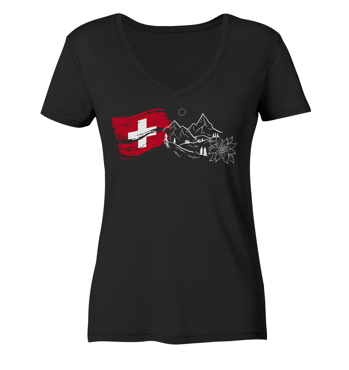 Schweiz - Ladies V-Neck Shirt