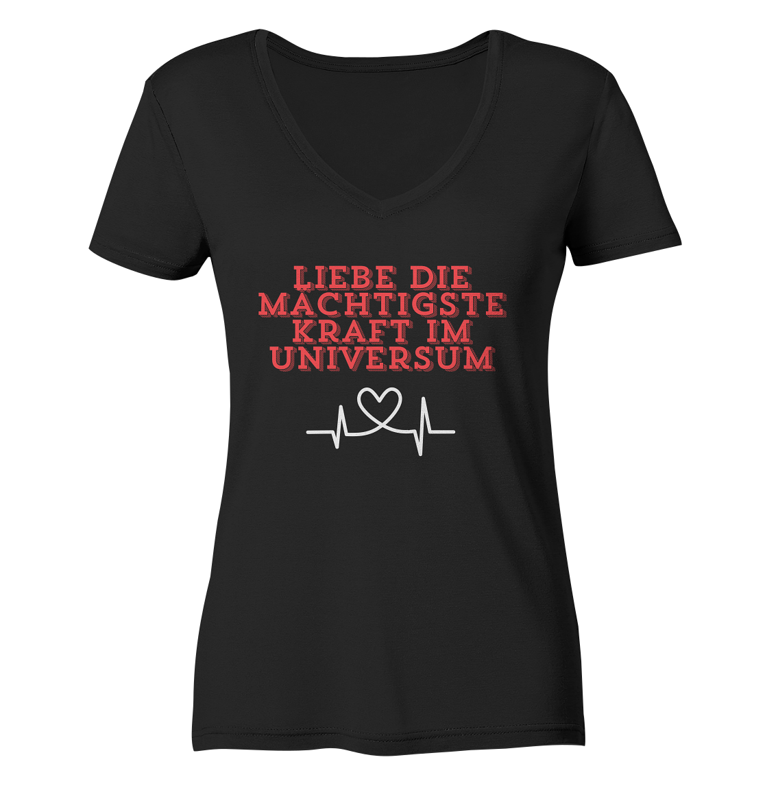 Liebe als Kraft - Ladies V-Neck Shirt