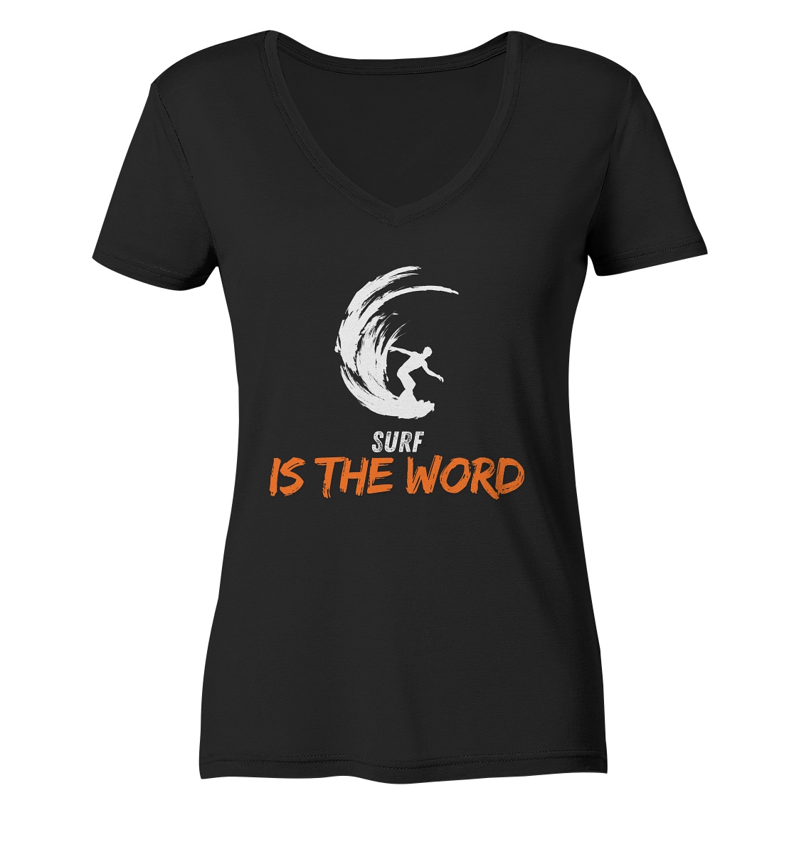 Surf is the Word - Ladies V-Neck Shirt