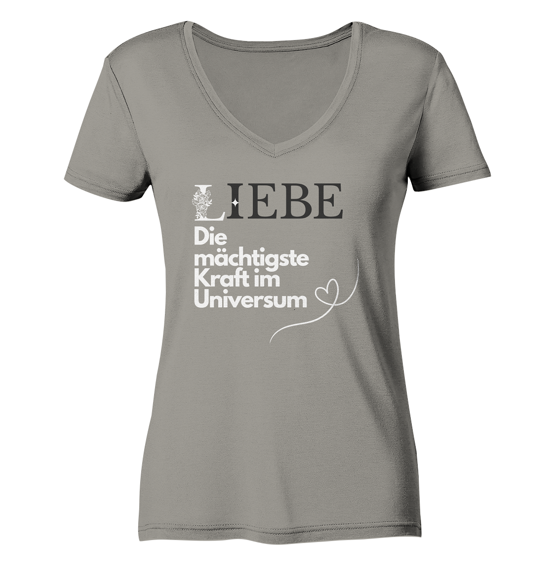 Liebe die mächtigste Kraft - Ladies V-Neck Shirt