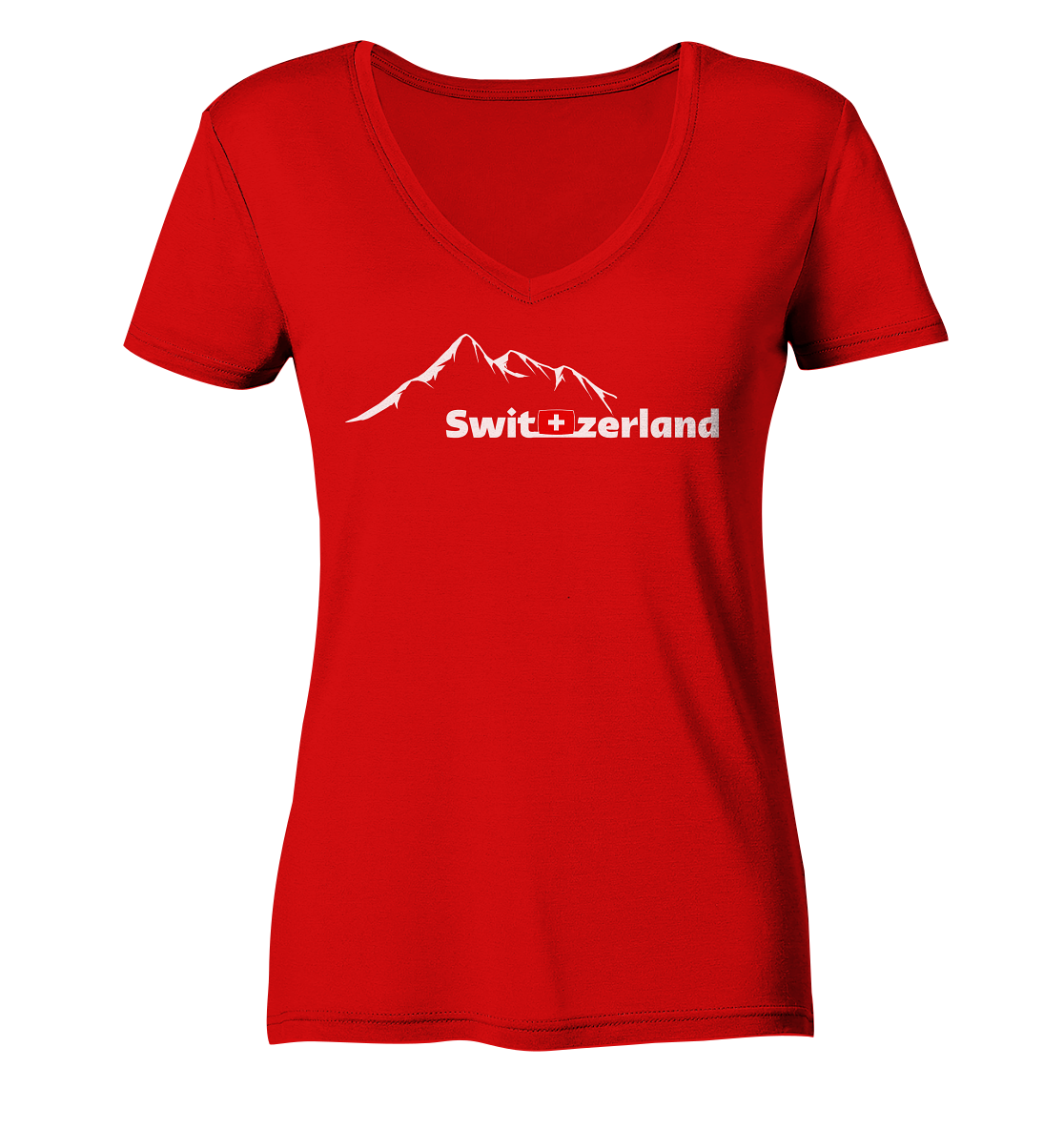 Switzerland - Ladies V-Neck Shirt