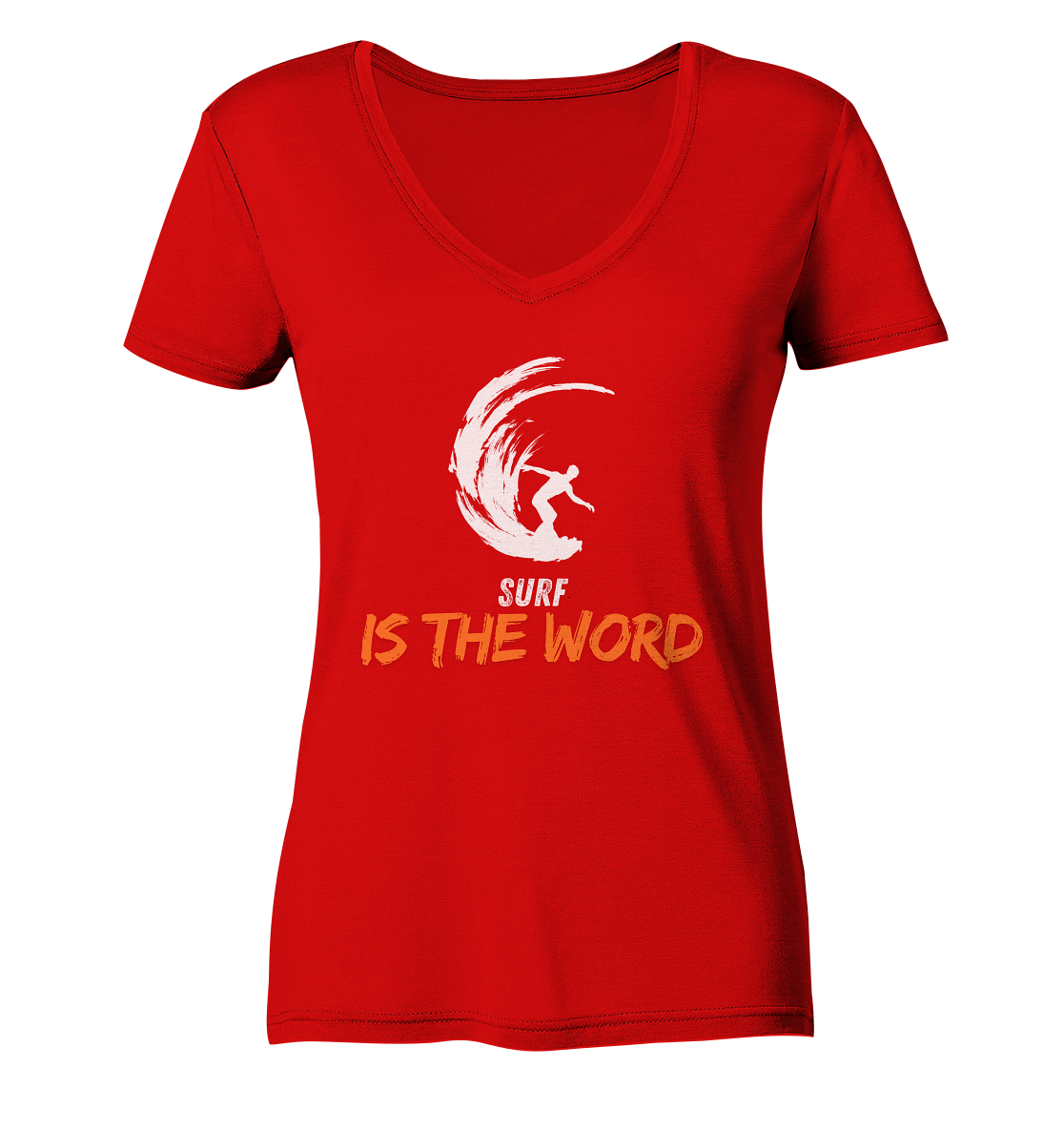 Surf is the Word - Ladies V-Neck Shirt