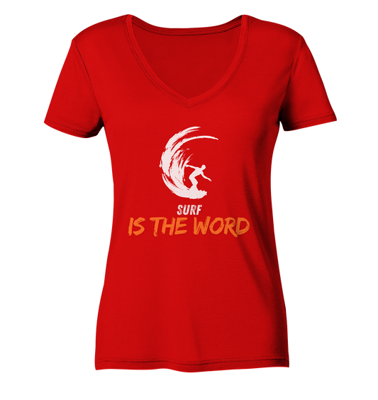 Surf is the Word - Ladies V-Neck Shirt