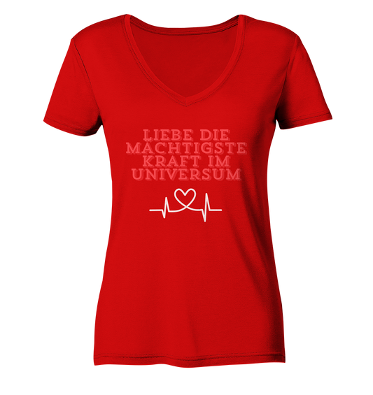 Liebe als Kraft - Ladies V-Neck Shirt