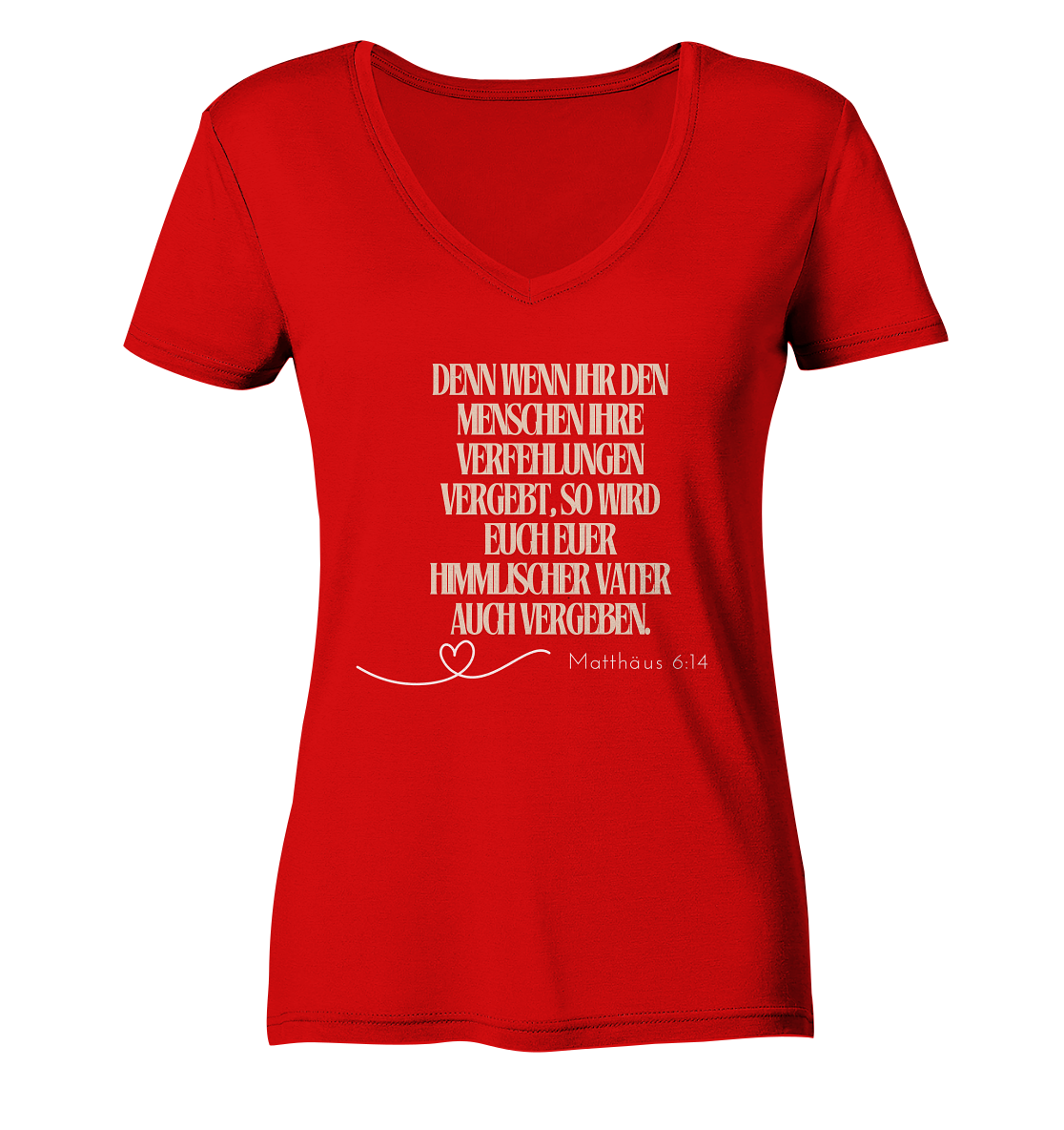 Vergebung - Ladies V-Neck Shirt