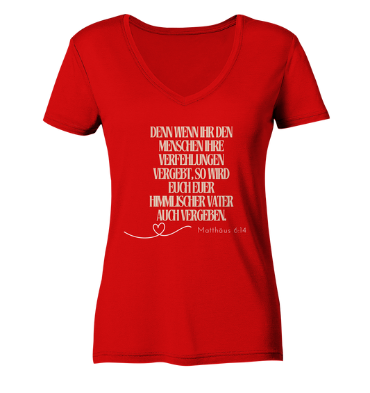 Vergebung - Ladies V-Neck Shirt