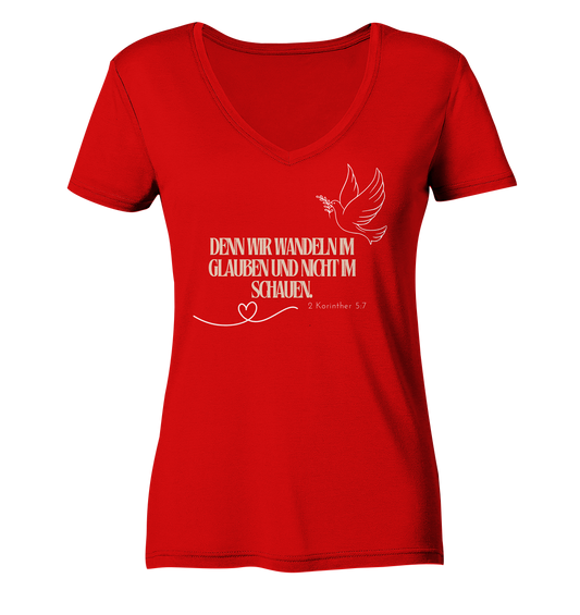 Glauben - Ladies V-Neck Shirt