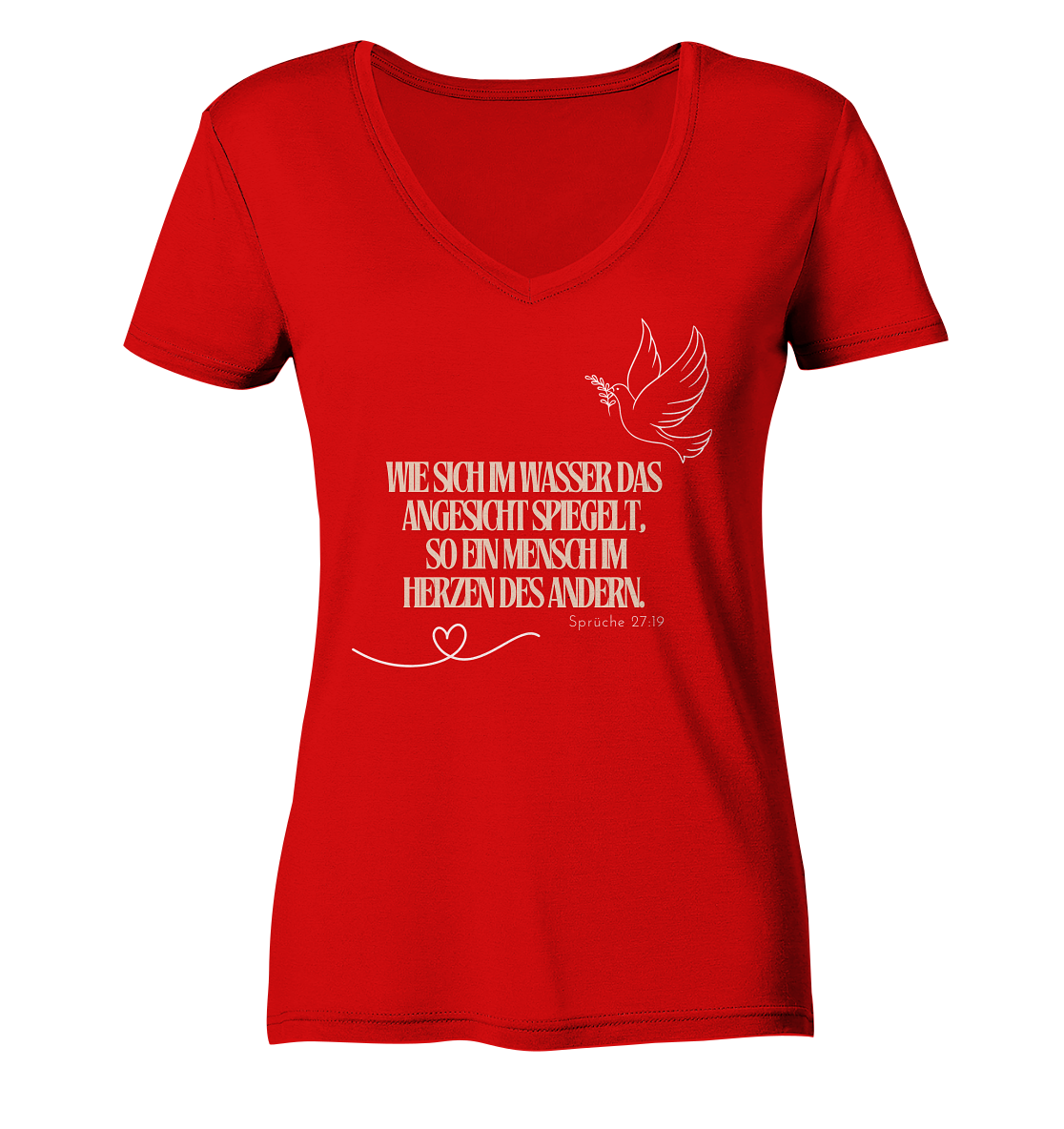 Im Herzen des anderen spiegeln - Ladies V-Neck Shirt