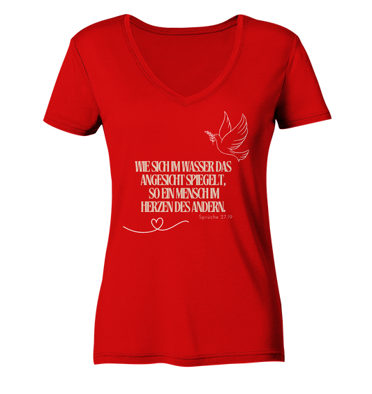 Im Herzen des anderen spiegeln - Ladies V-Neck Shirt