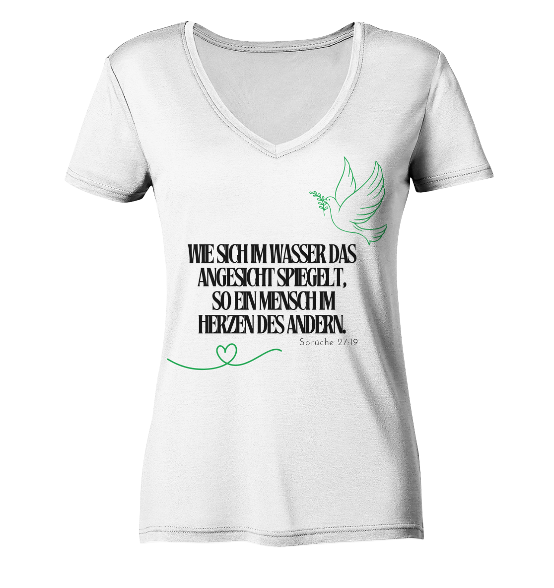 Im Herzen des Menschen - Ladies V-Neck Shirt