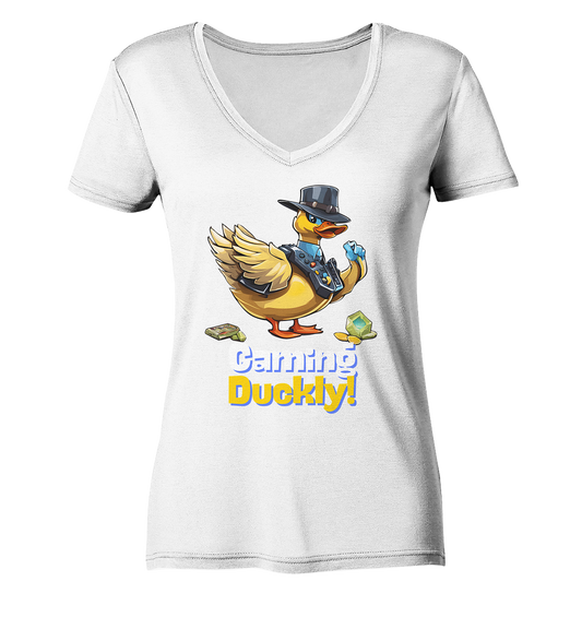 Gaming Duckly - Ladies V-Neck Shirt