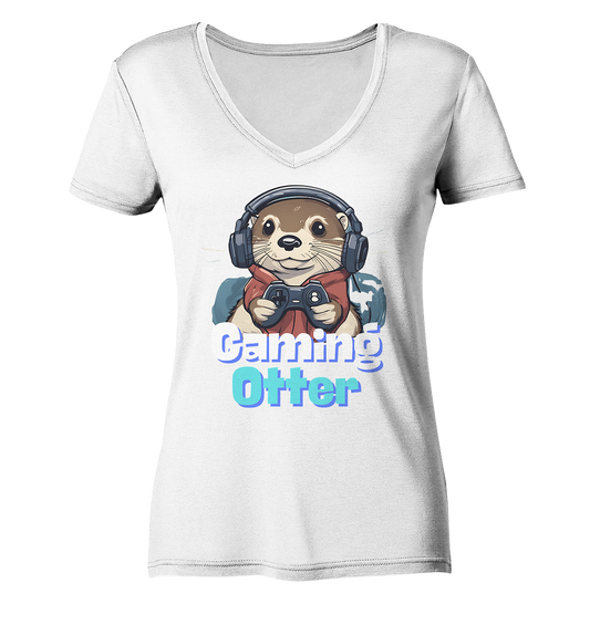 Gaming Otter - Ladies V-Neck Shirt
