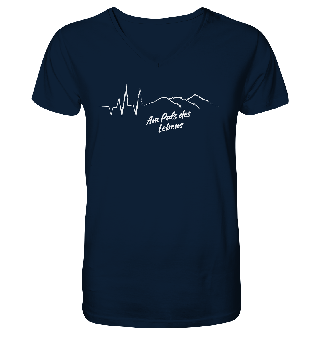 Am Puls des Lebens Berge - Mens Organic V-Neck Shirt
