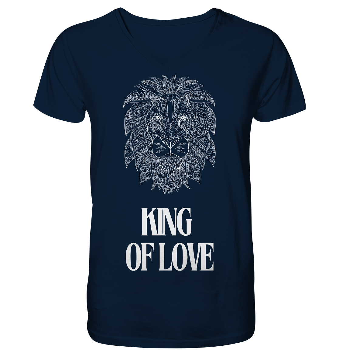 King of Love - Mens Organic V-Neck Shirt