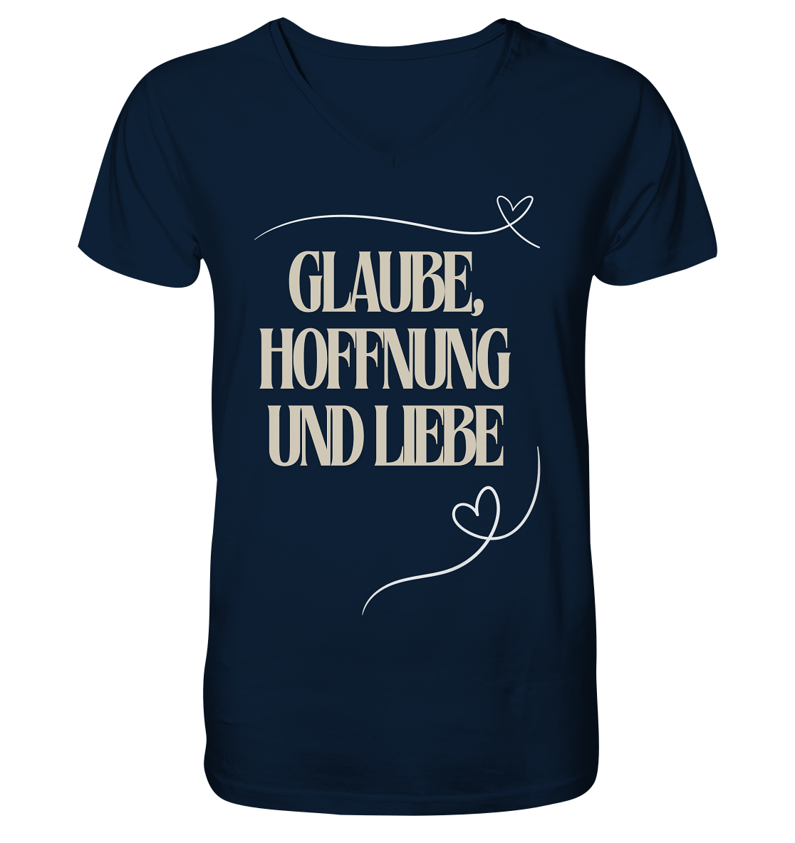 Glaube, Hoffnung und Liebe - Mens Organic V-Neck Shirt
