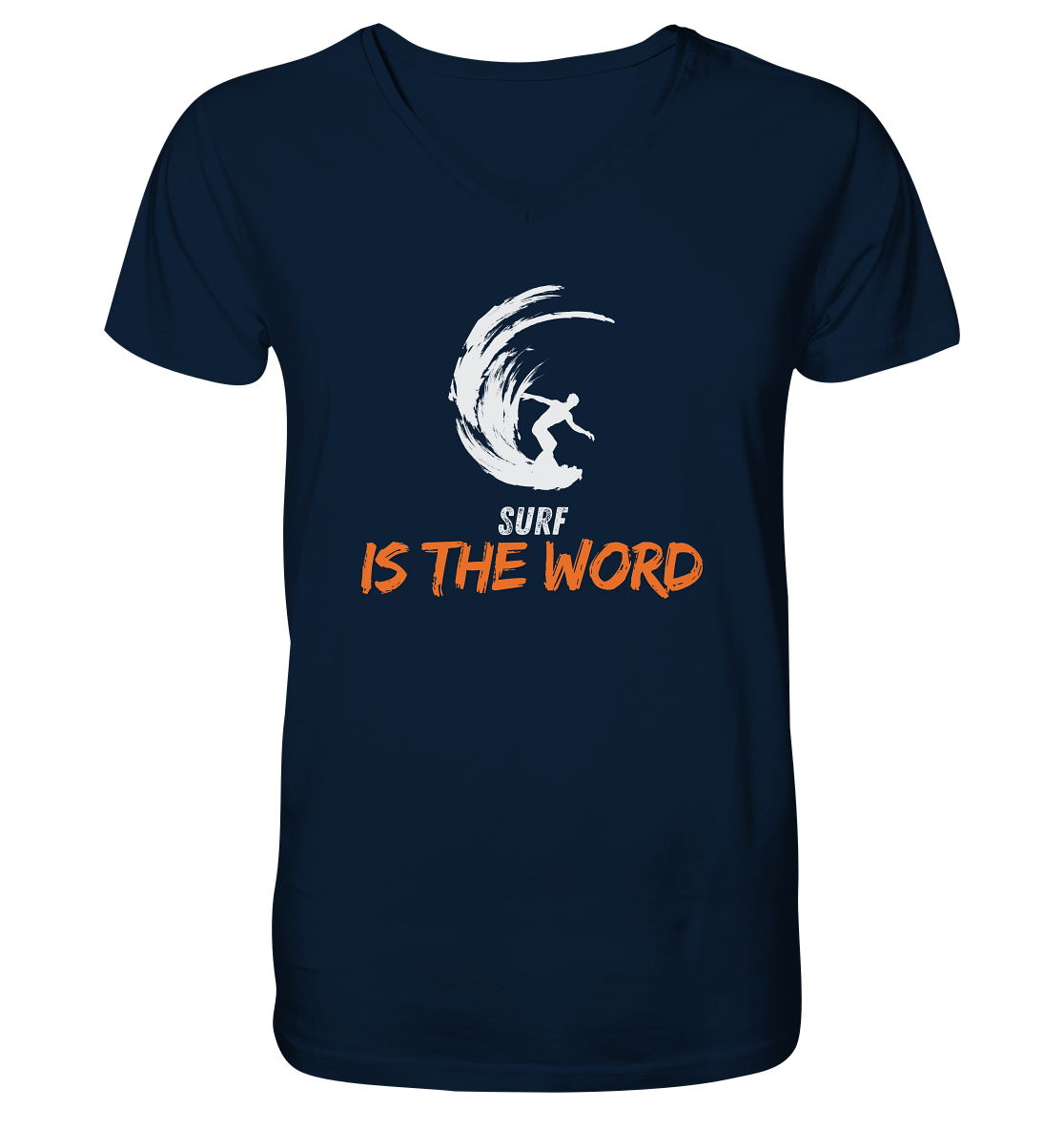 Surf is the Word - Mens Organic V-Neck Shirt