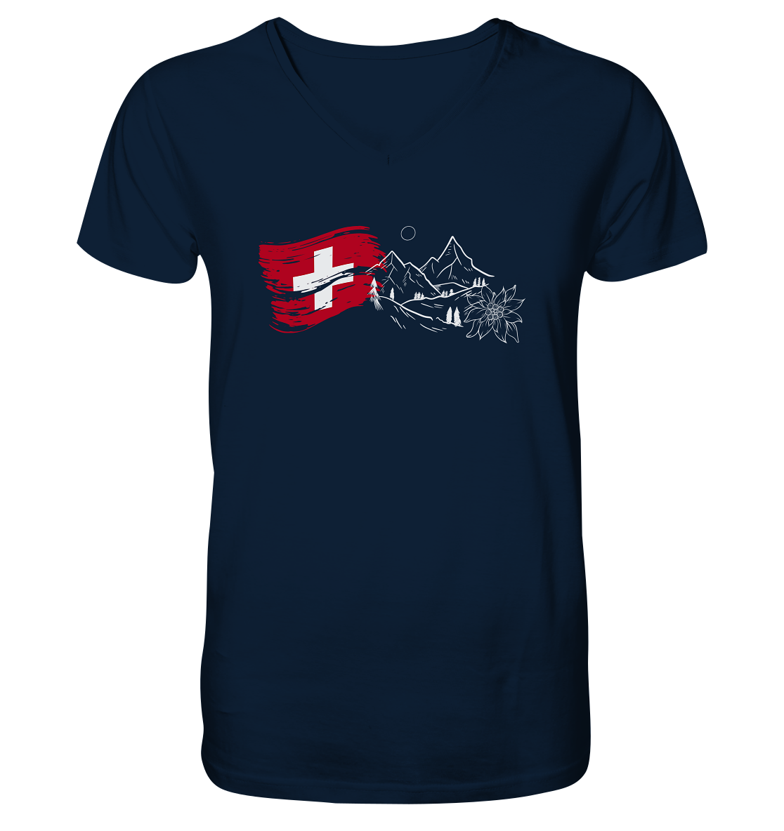 Schweiz - Mens Organic V-Neck Shirt