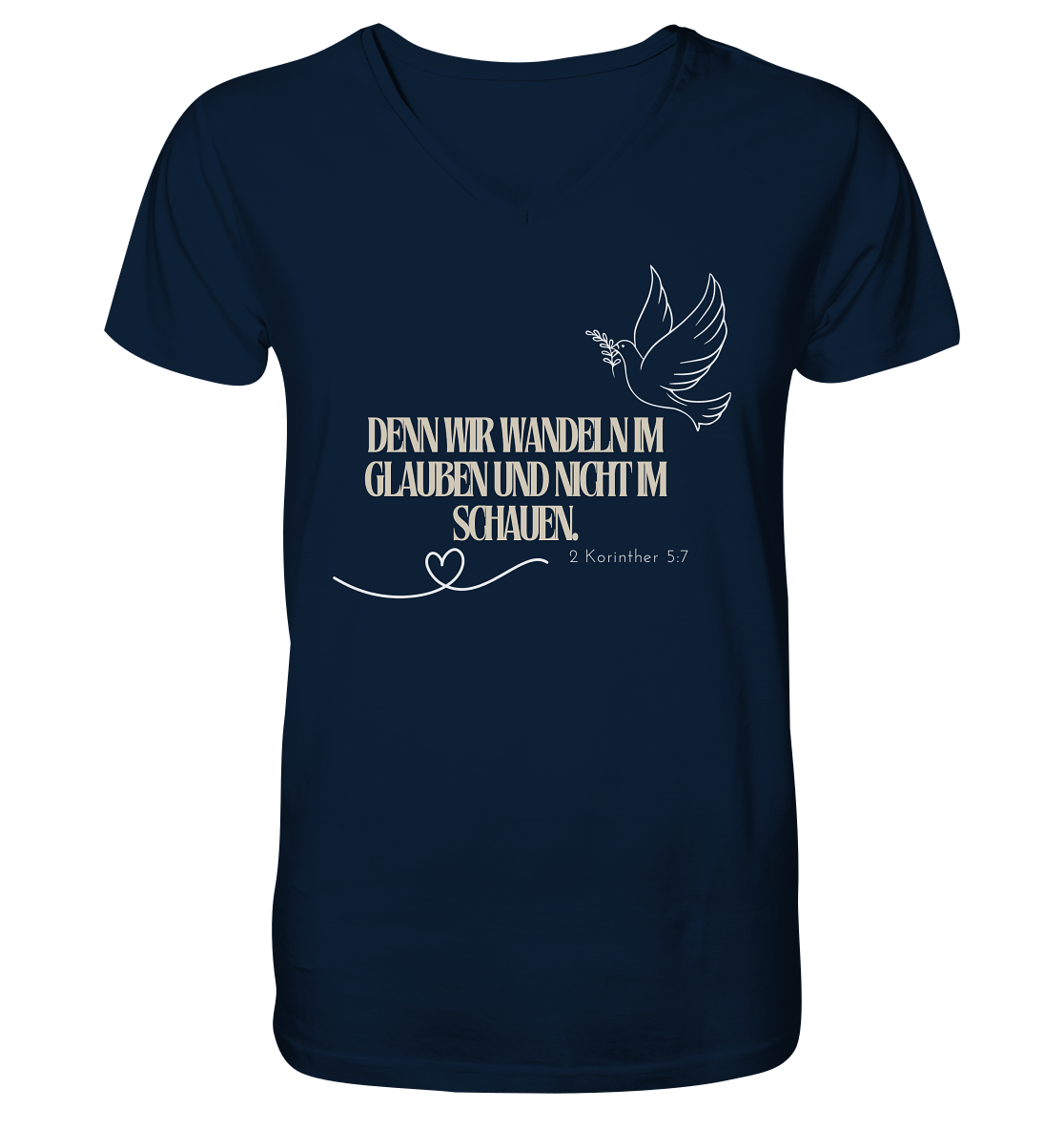 Glauben - Mens Organic V-Neck Shirt