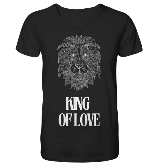 King of Love - Mens Organic V-Neck Shirt