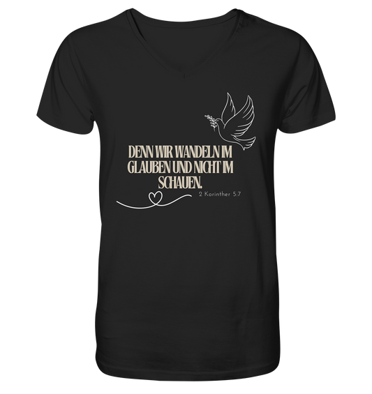 Glauben - Mens Organic V-Neck Shirt