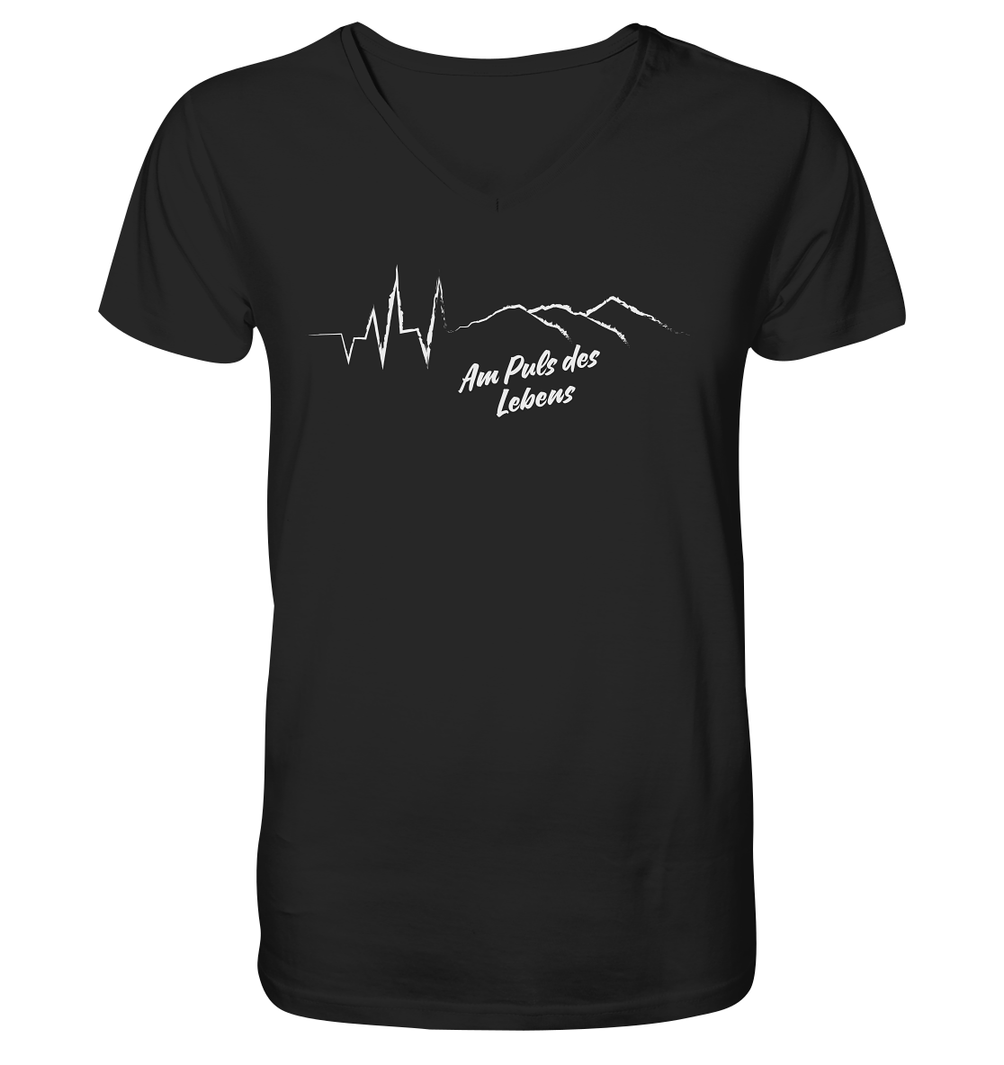 Am Puls des Lebens Berge - Mens Organic V-Neck Shirt