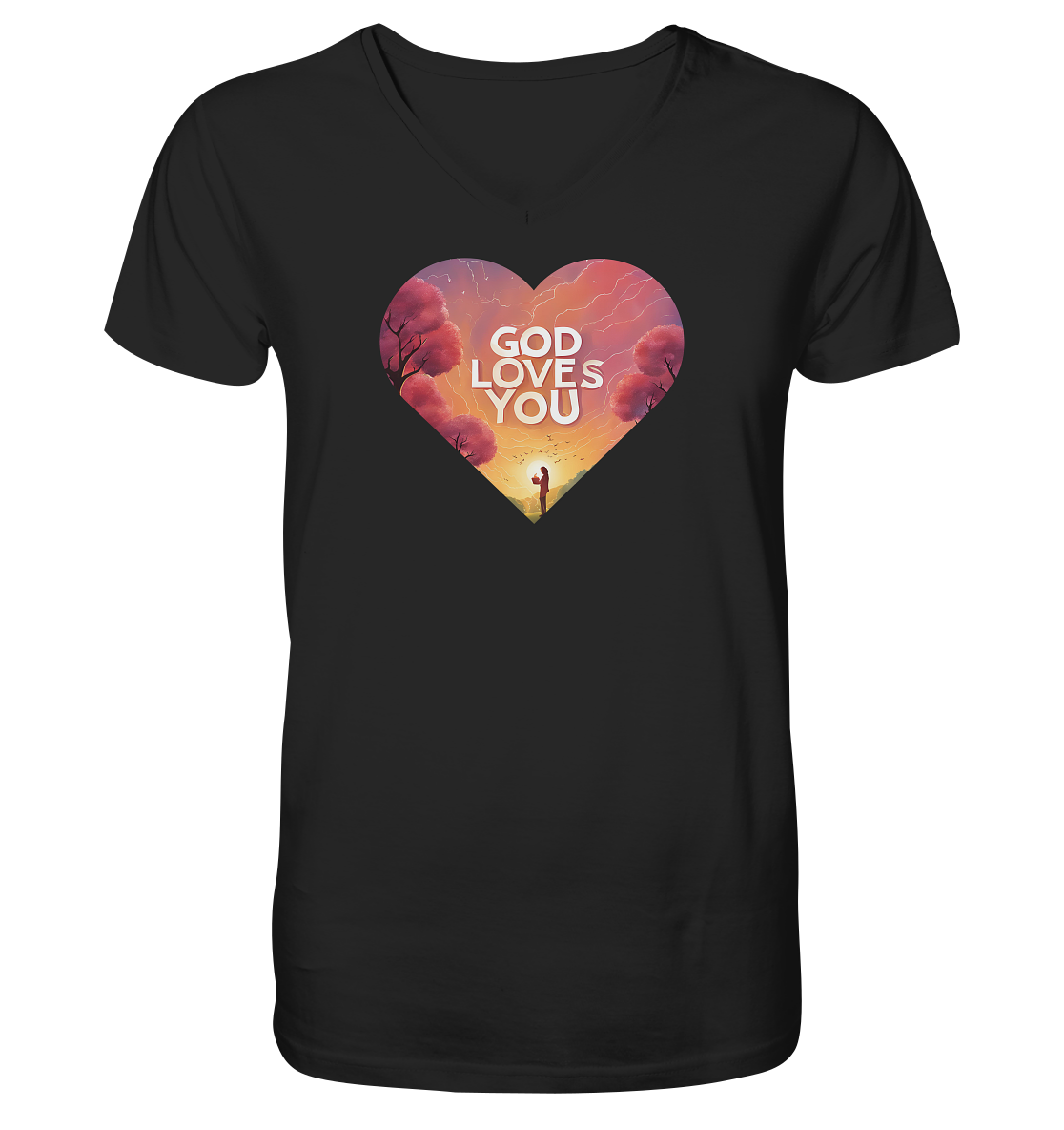 Gott liebt dich - Mens Organic V-Neck Shirt
