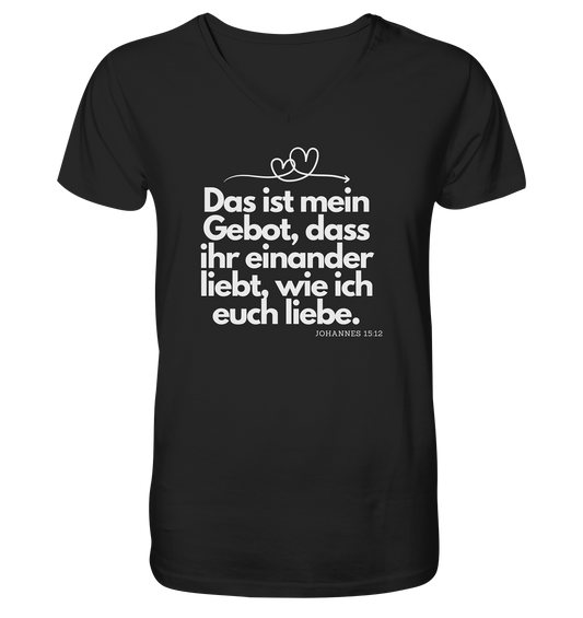 Liebe deinen Nächsten - Mens Organic V-Neck Shirt