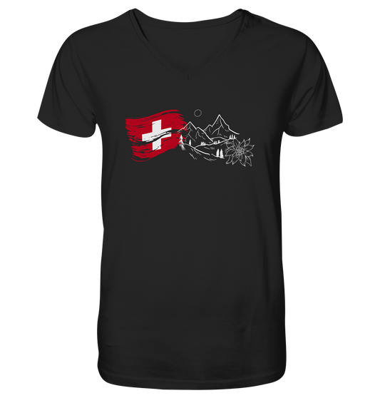 Schweiz - Mens Organic V-Neck Shirt