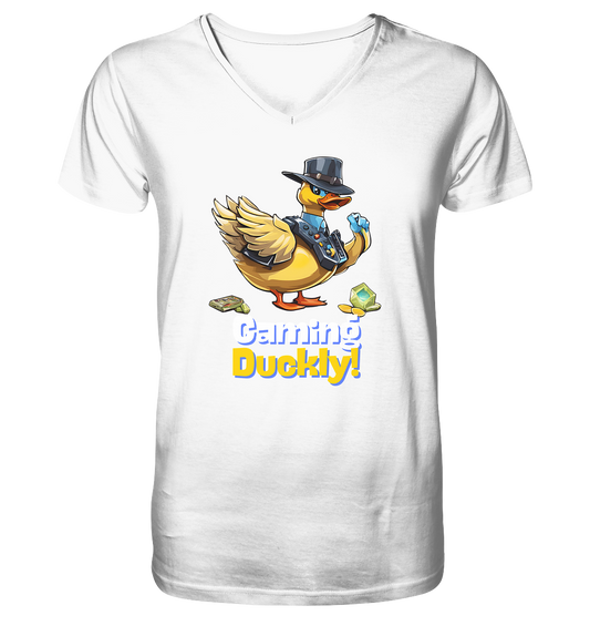 Gaming Duckly - Mens Organic V-Neck Shirt
