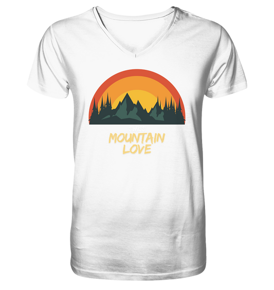 Mountain Love - Mens Organic V-Neck Shirt